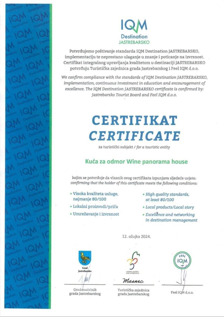 Willa Wine Panorama House Jastrebarsko Zewnętrze zdjęcie